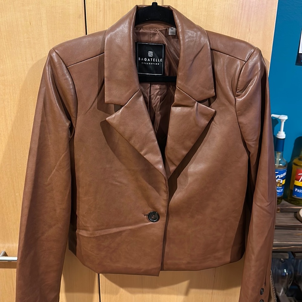 Bagatelle brown leather jacket.